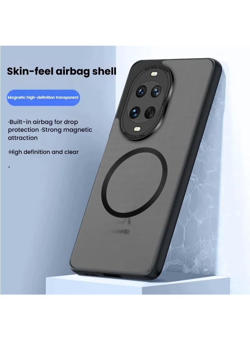 general Case Compatible with Huawei Nova 14 Pro Magnetic Transparent Matte TPU Shockproof Back Cover Support Wireless Charging for Nova 14 Pro - Image 4