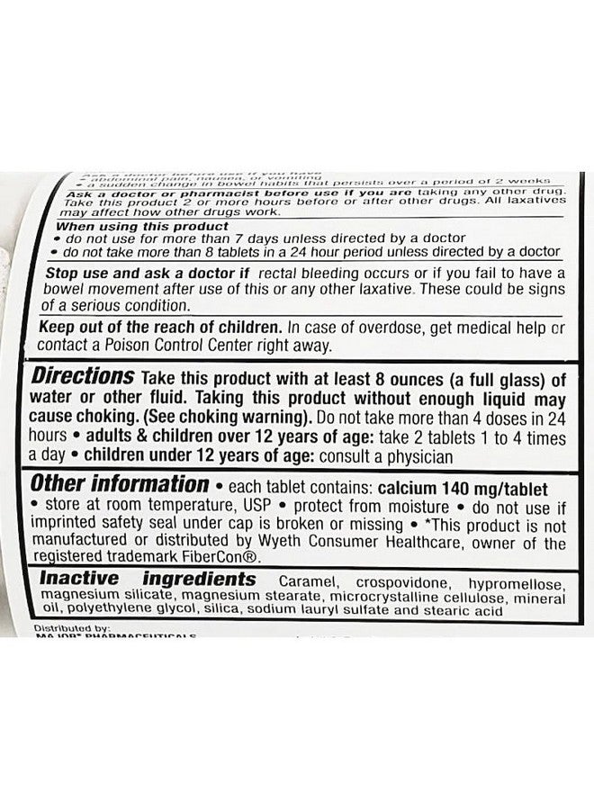 MAJOR Fiber-Tabs 625 Mg Tablets - Fiber Therapy for Regularity - Occasional Constipation Relief for Adults - 90 Tablets (2 Pack) - Image 3