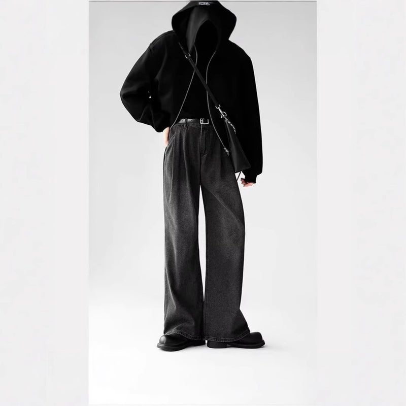 Unisex Classic Denim Jeans Loose Fit Daily Outdoor Wear - Image 3