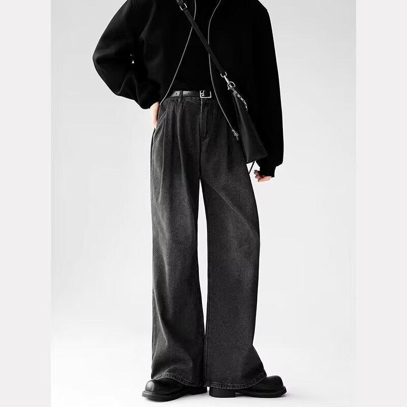 Unisex Classic Denim Jeans Loose Fit Daily Outdoor Wear - Image 1