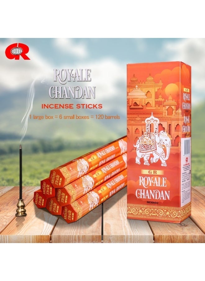 Handmade Royale Chandan Sandalwood Incense Sticks for Yoga Meditation Healing Soothing Prayer and Romance Atmosphere - Image 1