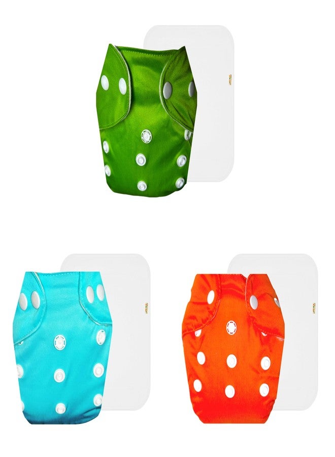 Dumbledo Lite Cloth Diaper with Cotton Insert (Pack of 3) | Hypoallergenic | Breathable | Easy to Clean | Worry-Free Diapering | 3 Months - 2 Years | Unisex Baby - Image 1