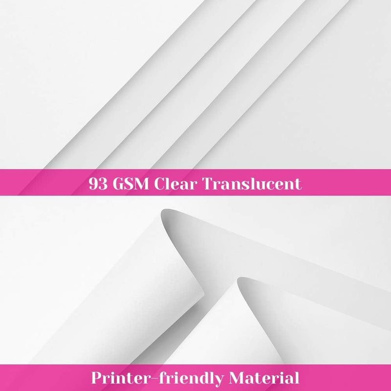 cridoz 50 Sheets Vellum Paper 8.5 x 11 Inches Translucent Clear for Printing Sketching Tracing Drawing Animation - Image 4