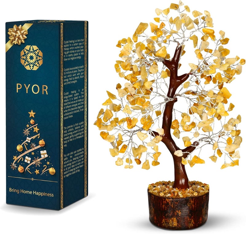PYOR Yellow Aventurine, Crystal Tree of Life, Money Tree, Crystal Gifts, Home Decor Clearance, Energy Stones and Crystals, Good Luck Decor, Healing Crystals - Image 1