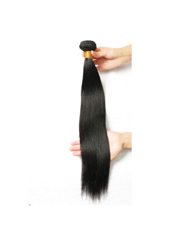 Risbaer Brazilian Virgin Hair Straight Remy Human Hair Extensions Bundles 100g Natural Black Color Single Bundle 20 inch - Image 2