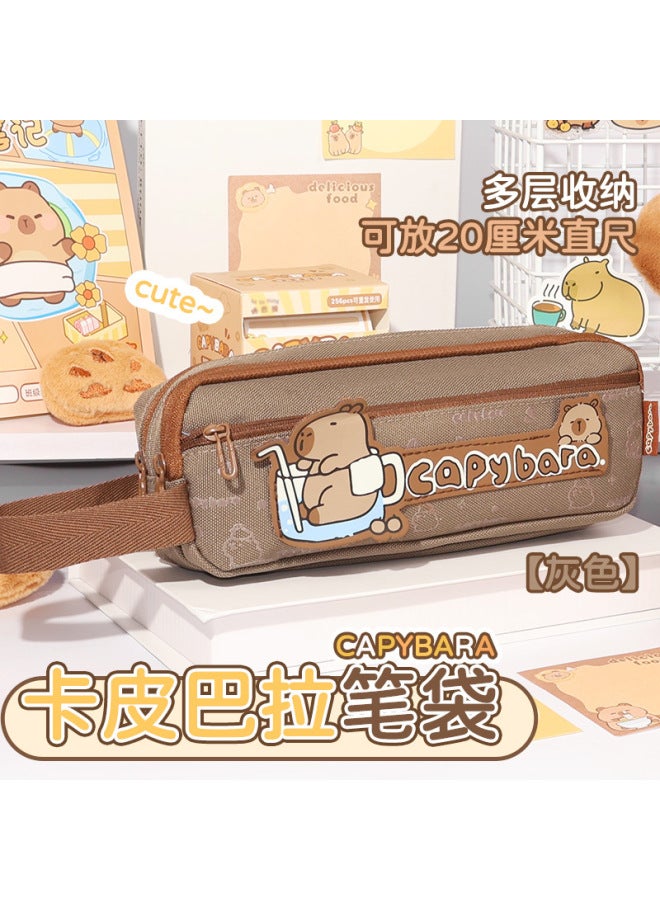 Kapibala's New Portable Pencil Bag For Primary School Students, Waterproof And Stain-resistant, Cartoon Stationery Bag For Girls And Boys, Suitable For Learning
