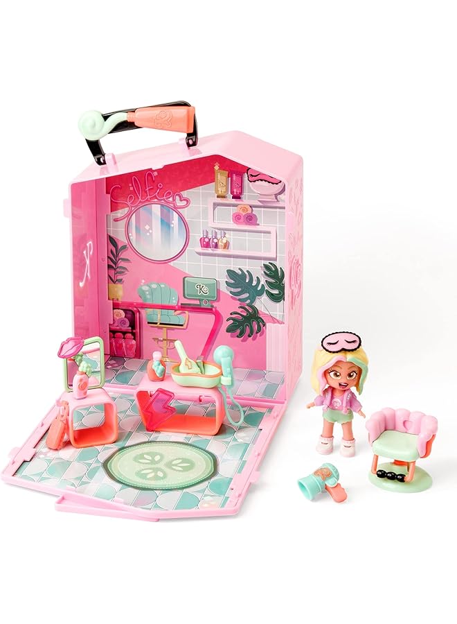 KookyLoos Mila'S Pop Up Spa Spa With More Than 15 Accessories And Exclusive Doll With 3 Funny Expressions. Includes Exclusive Clothes And Footwear Beauty Accessories Dressing Table With Mirror - Image 1