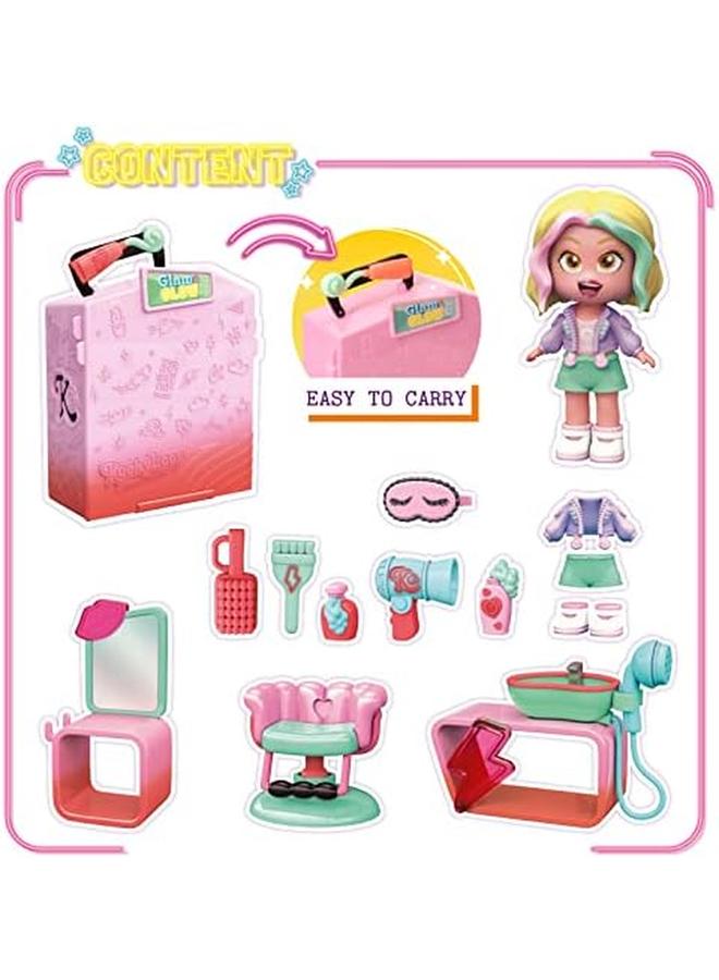 KookyLoos Mila'S Pop Up Spa Spa With More Than 15 Accessories And Exclusive Doll With 3 Funny Expressions. Includes Exclusive Clothes And Footwear Beauty Accessories Dressing Table With Mirror - Image 2