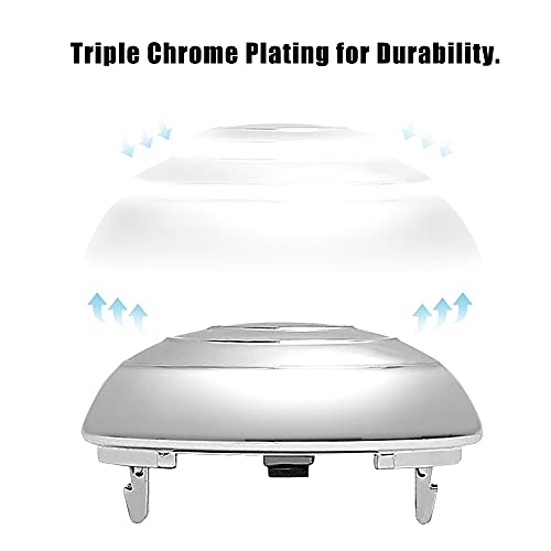 BASIKER Fit for Shifter Knob Chrome Cap with Stronger Clips Ford F-150 2004-2005 OEM 4L3Z-7213-BA Triple Chrome Plated Install in Seconds - Image 3