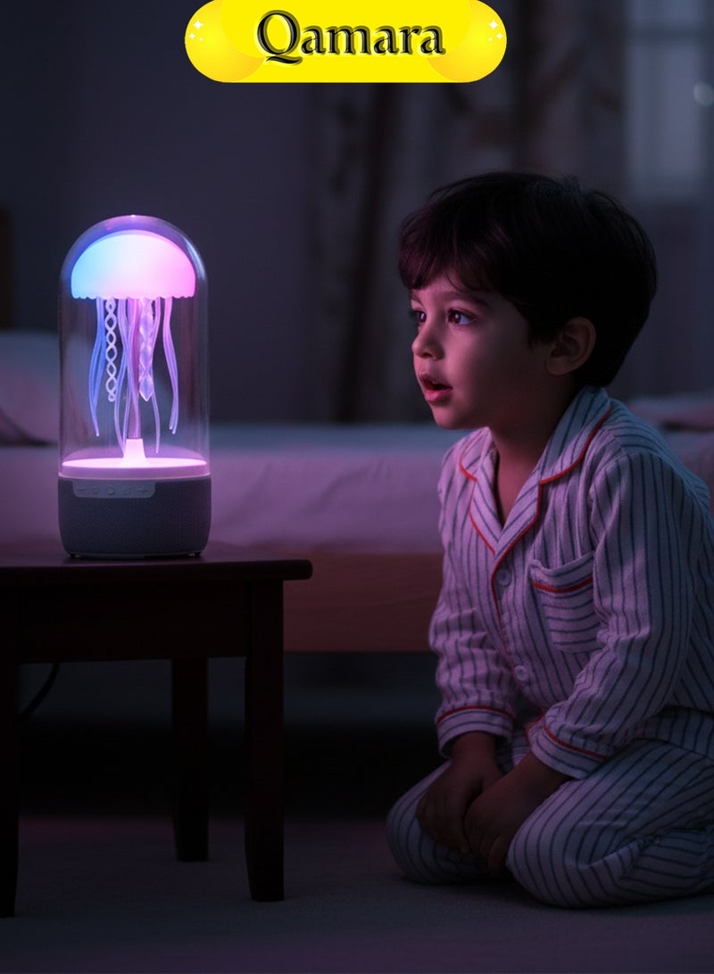 QAMARA Jellyfish Bluetooth Speaker with Colorful LED Lights, Wireless Portable Speaker for Phones - Image 2