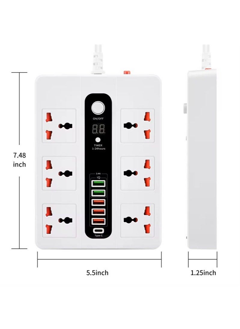 3 Meter Universal Socket, Charging USB Socket Timing Function Extension Plug White - pzsku/Z884A471B56A825836FF3Z/45/_/1716772442/a438f7cb-49fb-4354-9242-9dc7abe2f87d