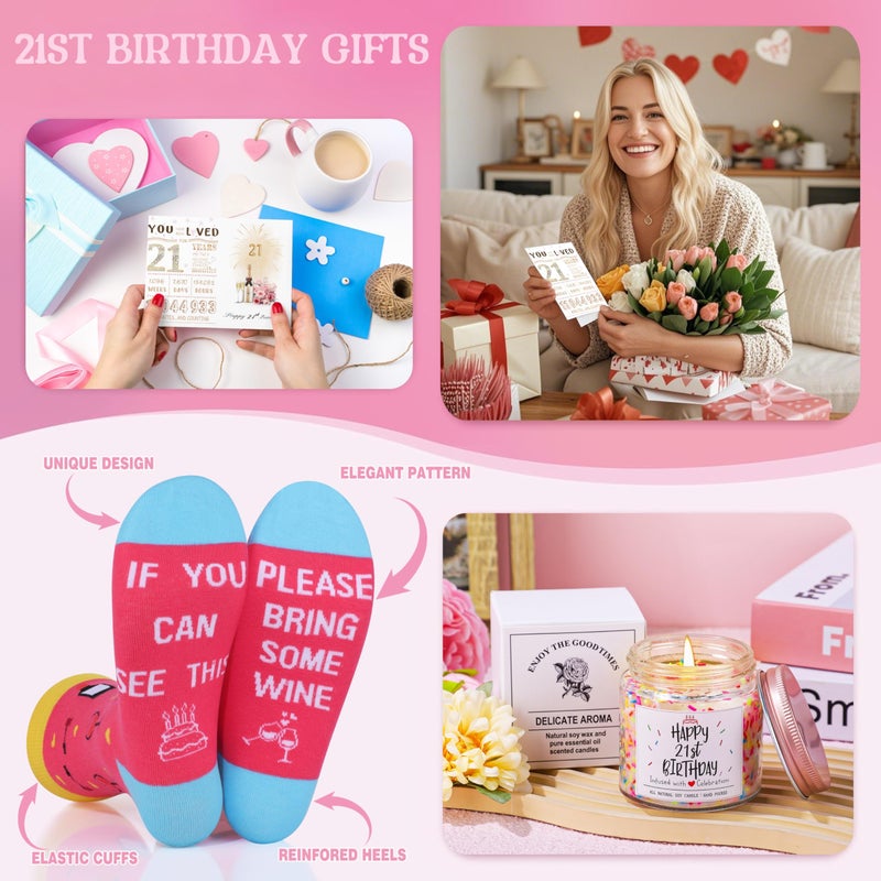 SiplyHaven 21st Birthday Gifts for Her 21st Birthday Gifts for Women Birthdays Gift for 21 Year Old Girl Unique Womens Birthdays Gift - Image 2