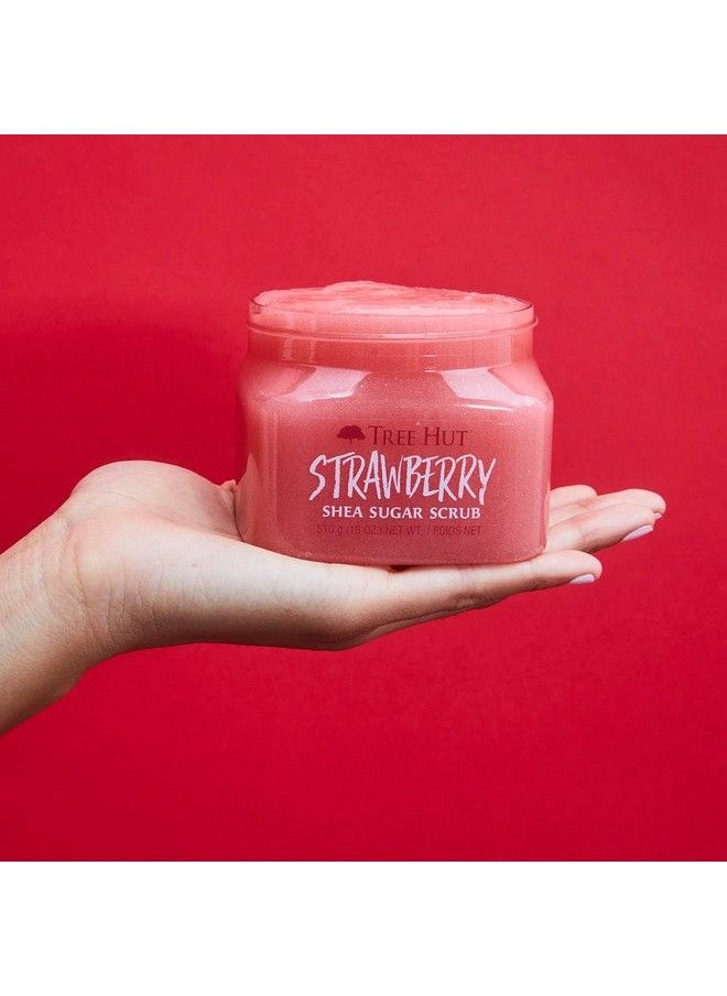 Tree Hut Shea Sugar Body Scrub Strawberry18oz With Single FragranceFree Makeup Remover Cleansing Towelettes  - Image 5