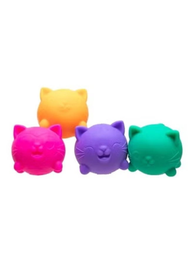 Schylling Teenie Cool Cat 4-Pack Mochi Squishy Toy - Image 2