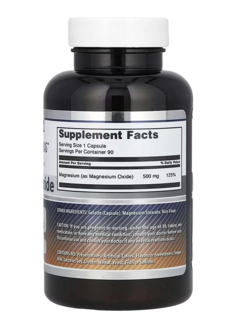 Amazing Nutrition Magnesium oxide supplement increases energy output 500mg, 90 capsules - Image 2