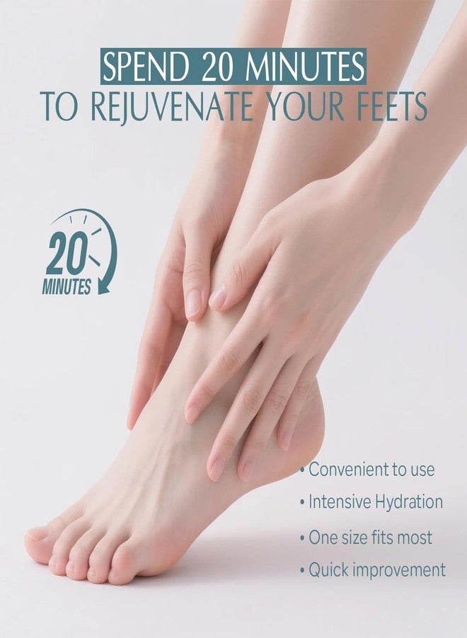 FREEORR 5 Pairs Foot Mask with Niacinamide, Deeply Moisturizing Hydrating Foot Masks for Dry Cracked Skin with Shea Butter, Dead Skin Remove, Easy to Use Exfoliating Socks Design for Women Men - Image 2