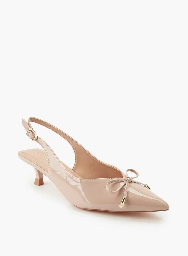 Celeste Women Bow Detail Kitten Heel Shoes