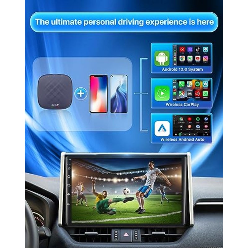Android 13 Ai Box Ultra Series: محول الوسائط المتعددة لسيارات CarPlay السلكية، Qualcomm 6125، 8GB+128GB، CarPlay/Android Auto/Google Play Store المدمج - Image 3