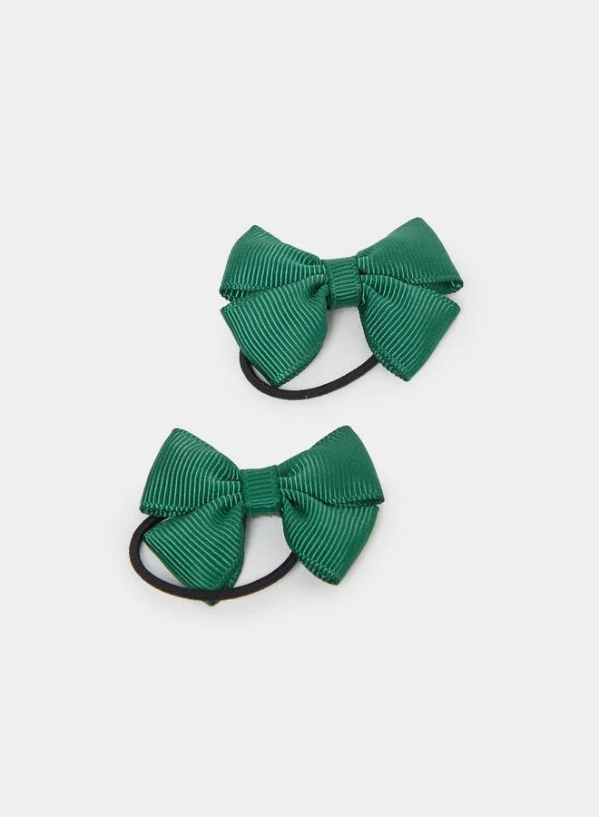 Styli Styli Green Bow Hair Tie