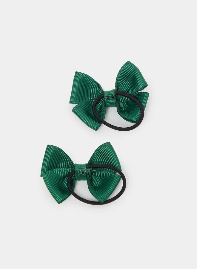 Styli Styli Green Bow Hair Tie