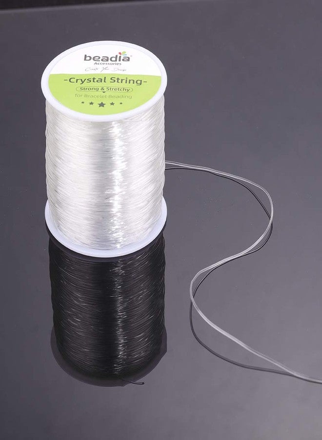 BEADIA Flat Elastic Crystal String 1.0mm Clear Bead Cord for Bracelet Beading Jewelry Making 109yard - Image 3