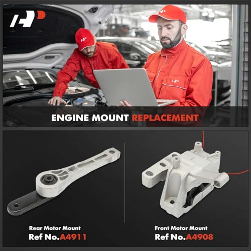 A-Premium 2PCS Front and Rear Engine Motor Mount Kit Compatible with Volkswagen Tiguan 2009-2017 & Audi Q3 2015-2018, Q3 Quattro 2015-2018, 2.0L, Automatic Transmission, Replace# 3C0199855E - Image 2