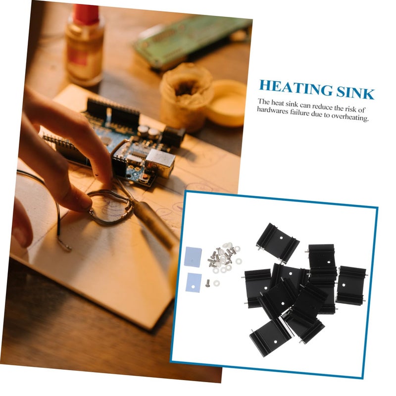 To 220 Aluminum Heat Sink Set Electronic Radiator 40 Pcs Random Color - Image 4