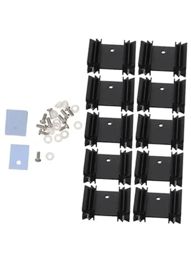 To 220 Aluminum Heat Sink Set Electronic Radiator 40 Pcs Random Color - Image 1