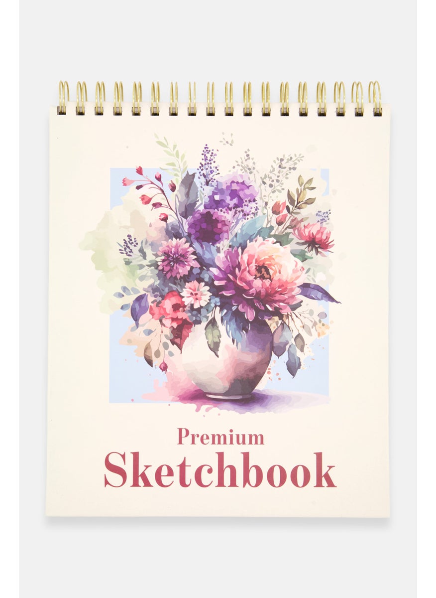 Paperbuzz Premium  Artist Sketchbook 176 Sheets, Beige Combo  - Image 1