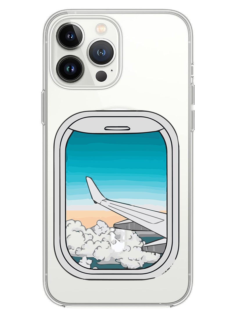 Theodor حافظة مغناطيسية لجهاز آيفون 14 برو ماكس 6.7 بوصة متوافقة مع شحن ماج سيف اللاسلكي، غطاء هاتف مضاد للصدمات نافذة-01 - Image 1