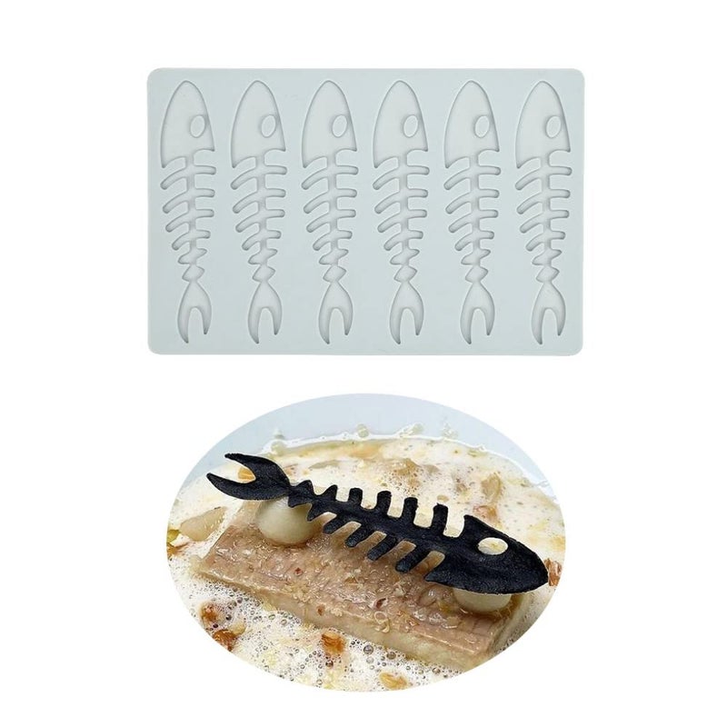 Lobster Shape Lace Silicone Mold Chocolate Candy 3D Hollow Fishbone Candy Mold Food Cooking Meals Decorations Fondant Mold Polymer Clay Molds B_64x436x012inch