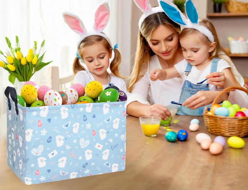BOOHIT Large Easter Baskets for Kids Personalized Baby Girl Easter Basket Cute Teen Boy Spring Decor (Love Envelope Bunny Egg) - Image 3