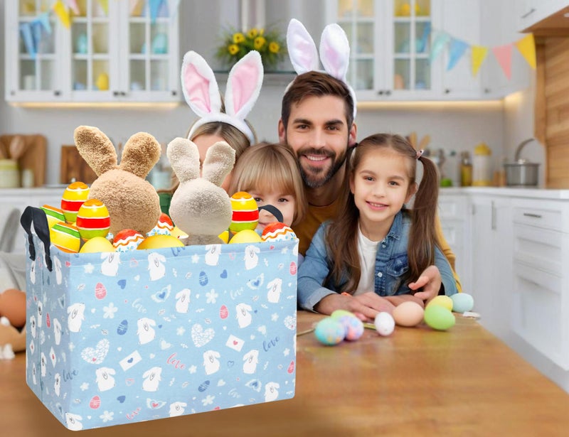 BOOHIT Large Easter Baskets for Kids Personalized Baby Girl Easter Basket Cute Teen Boy Spring Decor (Love Envelope Bunny Egg) - Image 5