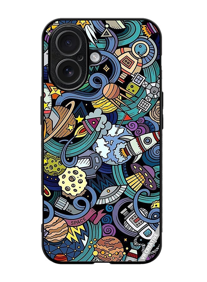 غطاء حماية لجهاز آبل آيفون 17 بتصميم رسومات كرتونية متعددة الألوان