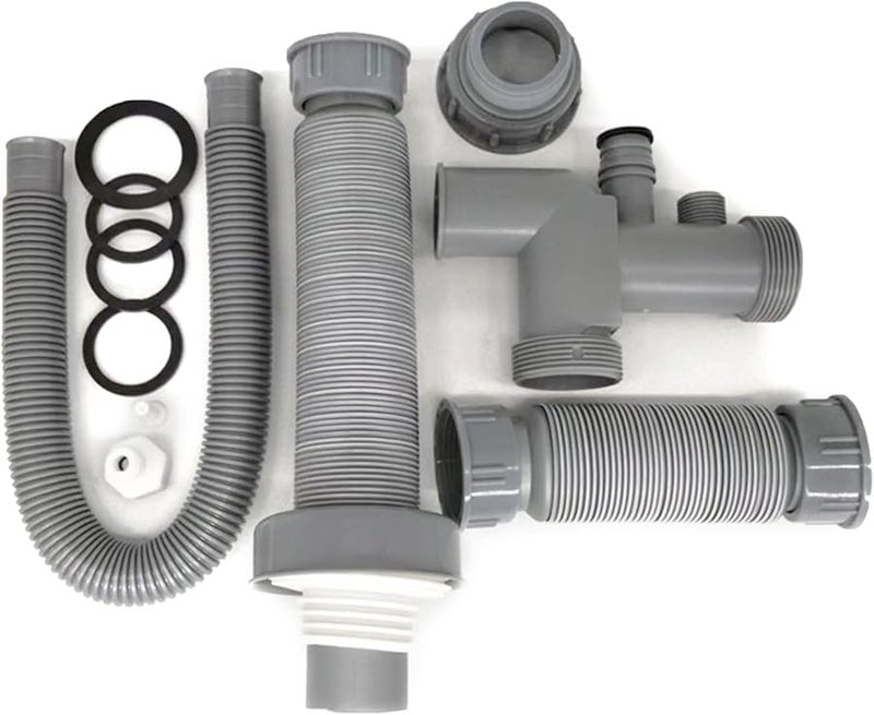 Stainless Steel Sink Drain Pipe Wash Basin Drainage Accessories 1.25 Inch - Image 2