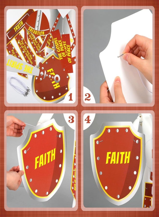 Watersay 12 Sets Armor of God Costume Armor of God Craft Kit for Kids Cutouts Christian Bible Sunday School and Religious Classroom Decor for Children School Classroom Activity Party Favor Decoration - Image 3