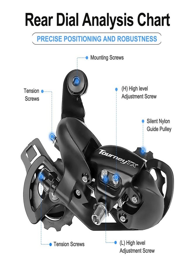 Relwears Tourney 8-Speed Derailleur Mountain Bicycle Rear Derailleur-RD-TX800 - Image 2