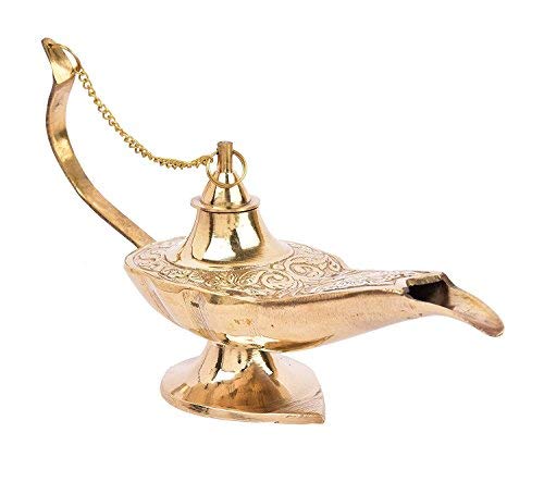 Skywalk Hand Crafted Metal Brass Alladin Chirag Lamp - Image 1