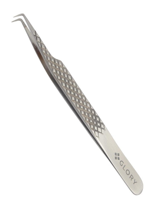 Glory 90 Degree Lash Tweezers for Eyelash Extensions, Fiber Tips Superior Non-Slip Diamond Grip, Professional Mega Volume Tweezers - Image 3
