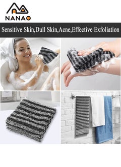 NANAO 2 Piece Exfoliating Washcloth Towel,  Exfoliating Washcloth for Skin,Stretchable Exfoliating Beauty Skin Smoother Bath Cloth, Porous Stretches Back Washcloths,Wipe Back Scarf For Shower  - Image 5