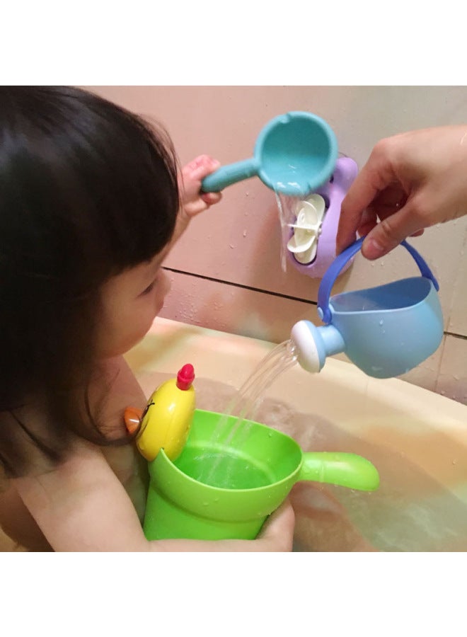 Bathroom Bear Bath Bath Toys Children Baby Water Toys Suit Cute Chicken Shampoo Cup Spoon Toys-Color:Xiaole Bucket 6-piece Set-12 - Image 5
