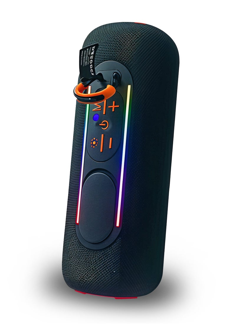 Generic - X-SCOOT XS-603 -20W -Waterproof Bluetooth Speaker with RGB Lights, Type-C Charging – Black - Image 1