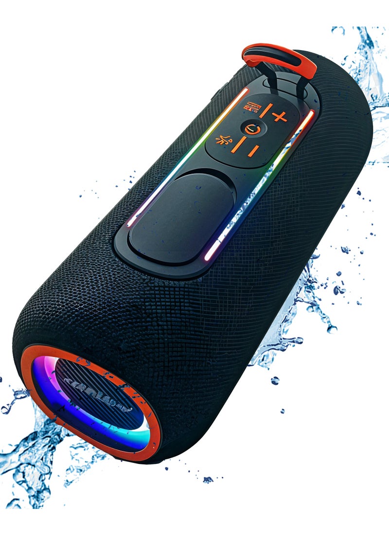 Generic - X-SCOOT XS-603 -20W -Waterproof Bluetooth Speaker with RGB Lights, Type-C Charging – Black - Image 1