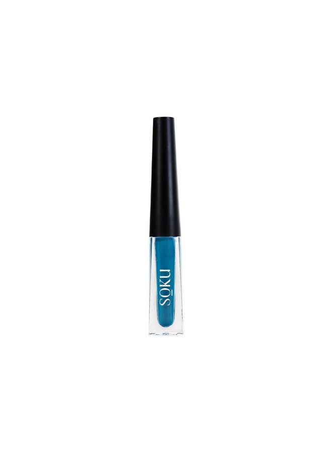 SOKU Eye Can See Intense Blue Liquid Eye Liner | High Glossy | Enriched With Castor Oil | Long Lasting Up To 24 Hours | Tear, Water, Sweat & Smudge Proof (Show And Teal) - 2.5 Ml - Image 1
