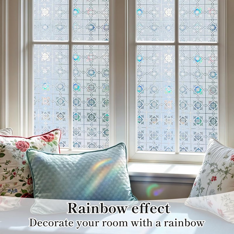 DARUITE Window Privacy Film Frosted Glass Window Film Privacy Film for Glass Windows Frosted Window Film Bathroom Window Privacy Film Bathroom Window Privacy Film(30x200cm) - Image 5
