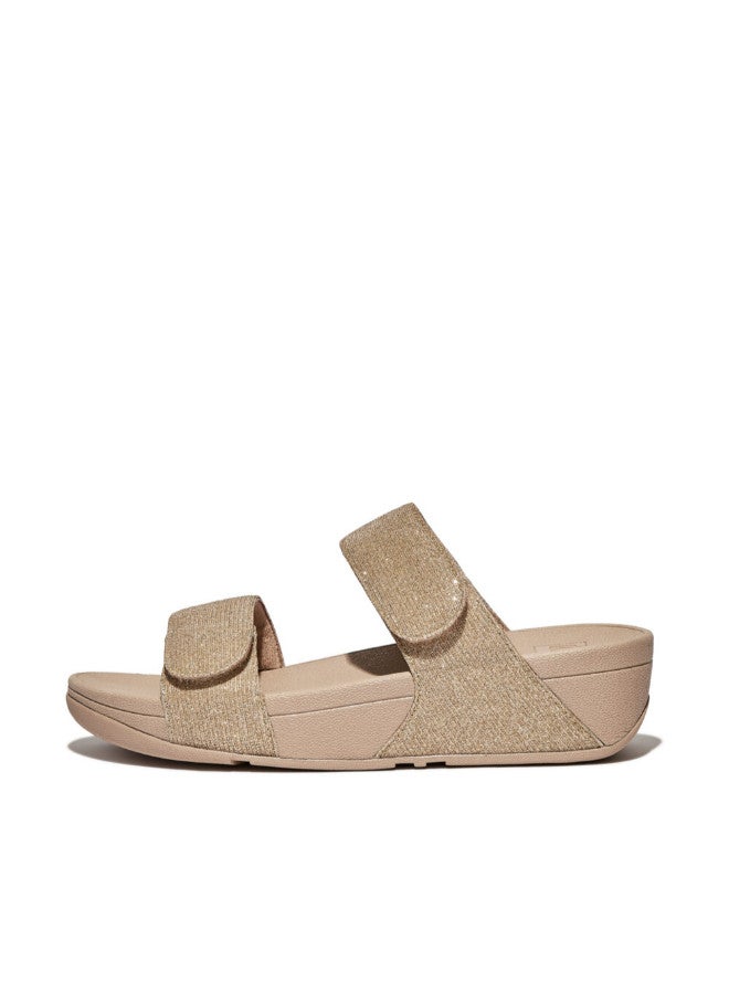 FitFlop 049-810 صنادل ليدي فيتفلوب لولو القابلة للتعديل مع لمسة لامعة - لون لاتيه بيج FZ9-A94 - Image 1