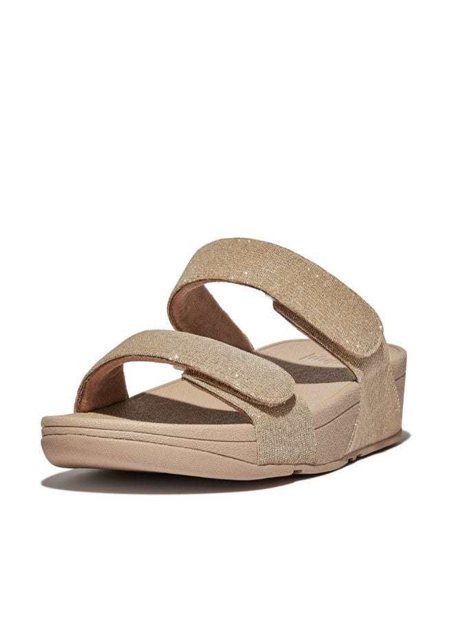 FitFlop 049-810 صنادل ليدي فيتفلوب لولو القابلة للتعديل مع لمسة لامعة - لون لاتيه بيج FZ9-A94 - Image 4
