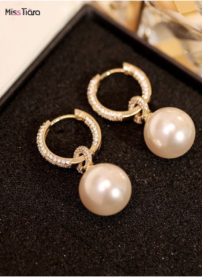 MissTiara - Pearl Studded Stud Earrings - Image 1