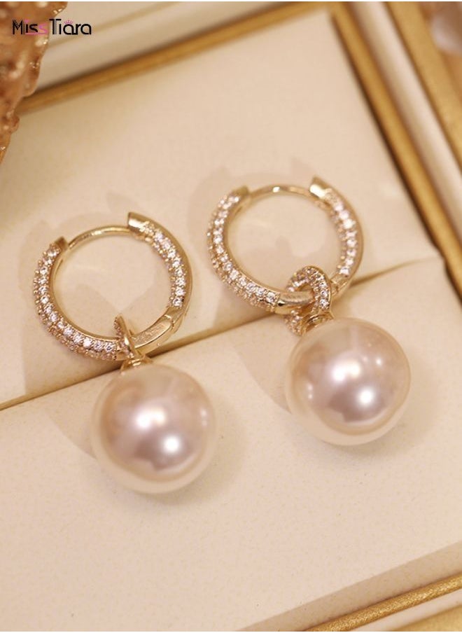 MissTiara - Pearl Studded Stud Earrings - Image 1