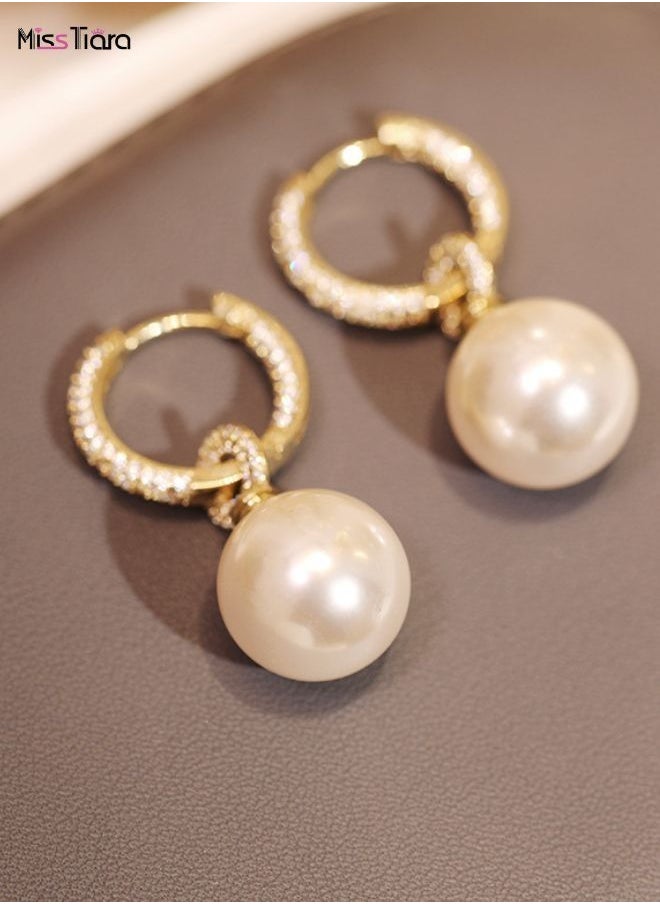MissTiara - Pearl Studded Stud Earrings - Image 1